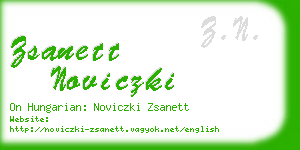 zsanett noviczki business card